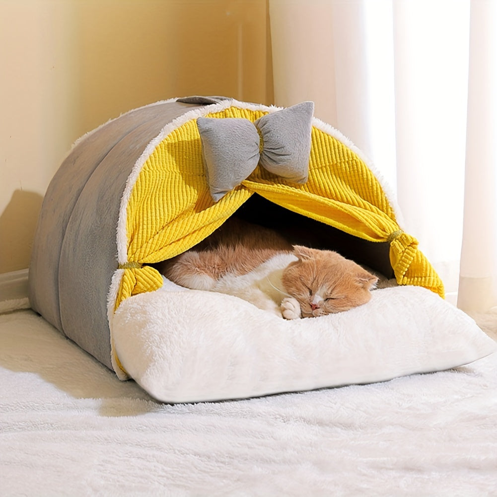 Pet Cat Bed Soft Warm Snug House Cute Bed Cat Dog Puppy Kitten Cave