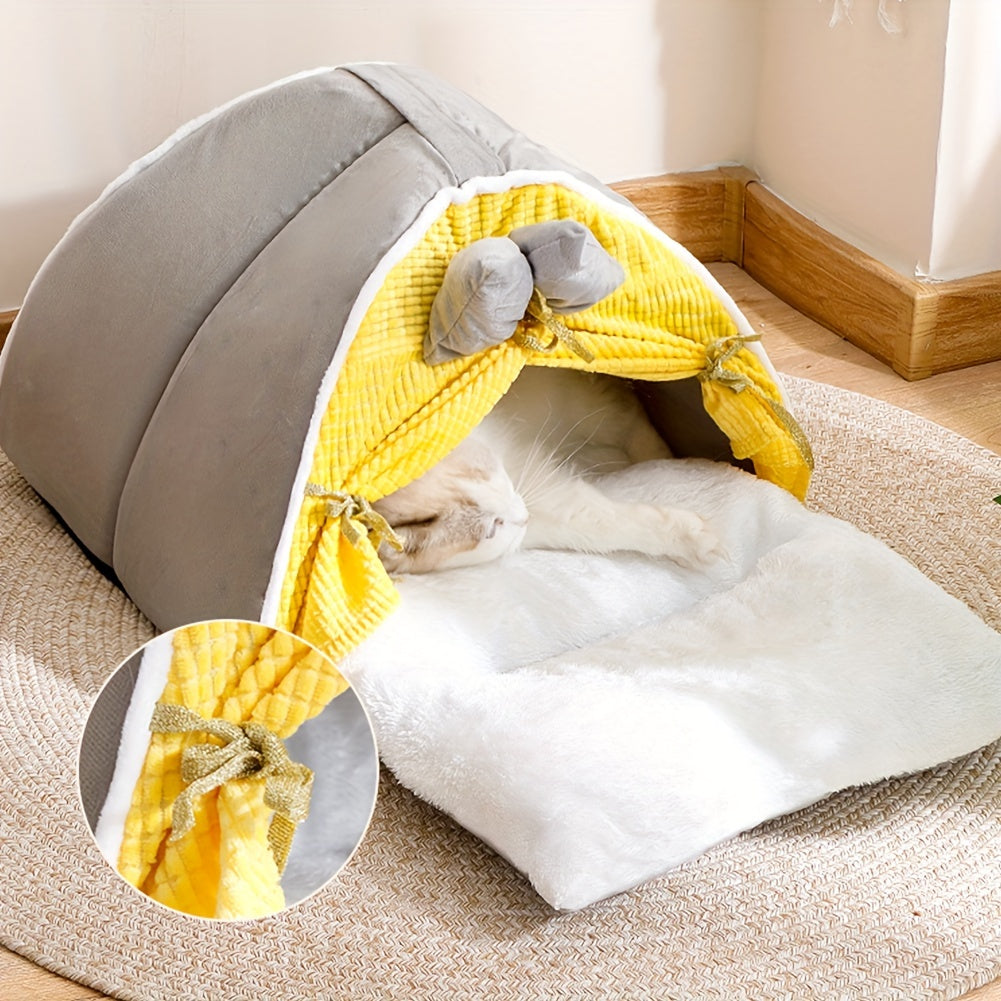 Pet Cat Bed Soft Warm Snug House Cute Bed Cat Dog Puppy Kitten Cave