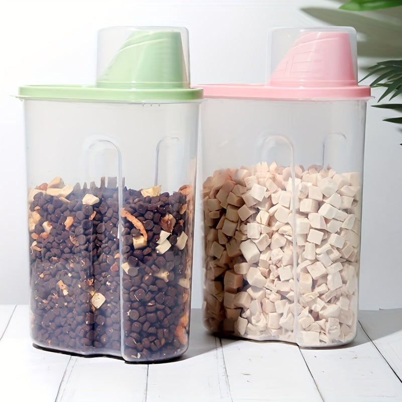 Airtight Pet Food Storage Containers With Lids - 2.5L Plastic Containers For Moisture-Proof Storage Of Dry Food And Snacks For Dogs And Cats