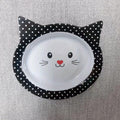 Whimsical Cat Face Shaped Pet Bowl - Feeding & Watering Supplies - Non-Slip Plastic Food and Water Dish with Stable Tableware for Easy Mealtime