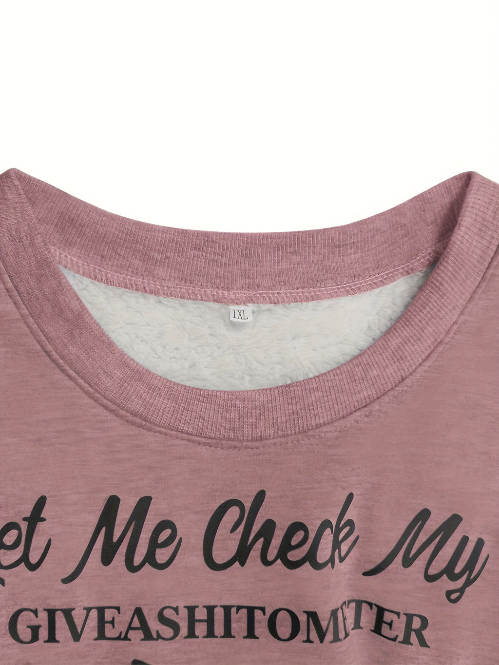 Cozy Plus Size Cat Print Top - Flattering Plush Lined Crew Neck - Stylish Womens Long Sleeve Shirt for Casual Wear