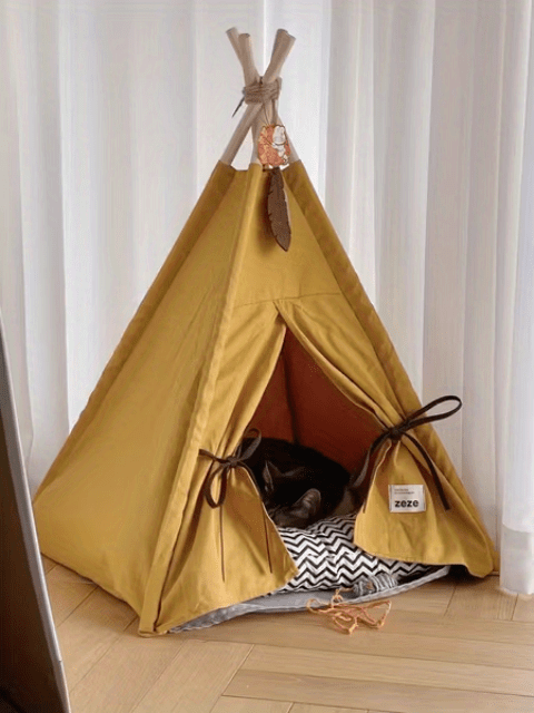 Pet Tent Portable Pet Tents For Small Dogs Or Cats, Puppy Bed Washable Dog Or Cat Houses With Cushion