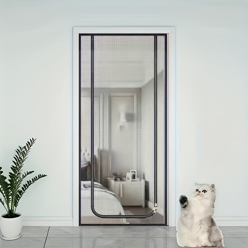 Durable Double Line Sewing Cat Proof Door Curtain - Pet Gate for Cats, Made of Sturdy PP Material