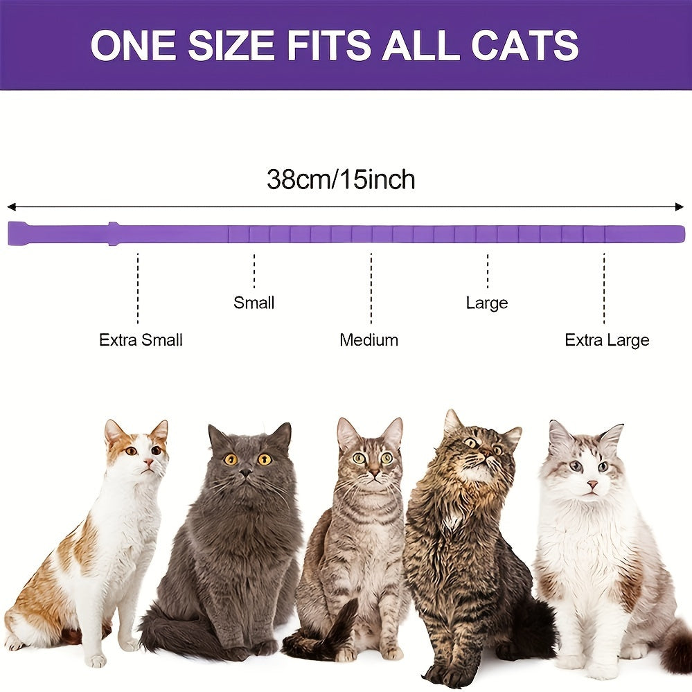 4 Pack Calming Collar For Cats And Kittens Pheromone Collar Efficient Pheromones Calm Relaxing Comfortable Breakaway Collars Adjustable For Small, Medium Large Cat