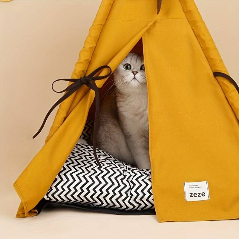 Pet Tent Portable Pet Tents For Small Dogs Or Cats, Puppy Bed Washable Dog Or Cat Houses With Cushion