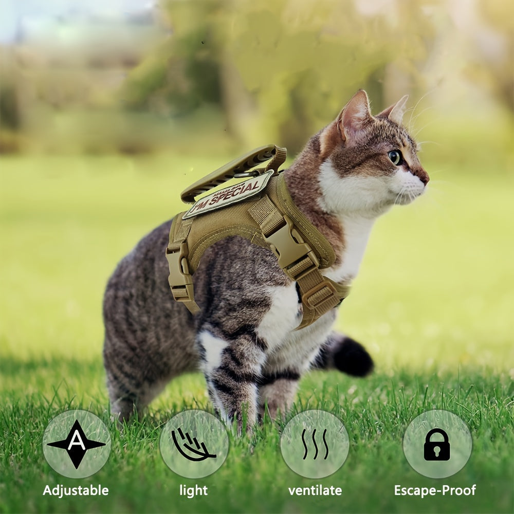 600D Tactical Vest for Cats - Pet Chest Strap Vest for Puppy And Cat Training, Suitable for Small Dogs