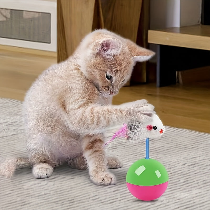 1pc Cat Toy Set, Mouse And Tumbler Toy Stick, Can Provide Exercise And Fun For Cats