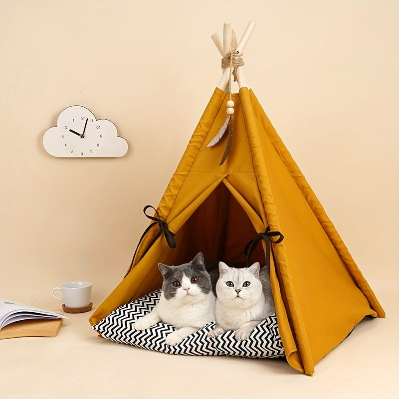 Pet Tent Portable Pet Tents For Small Dogs Or Cats, Puppy Bed Washable Dog Or Cat Houses With Cushion