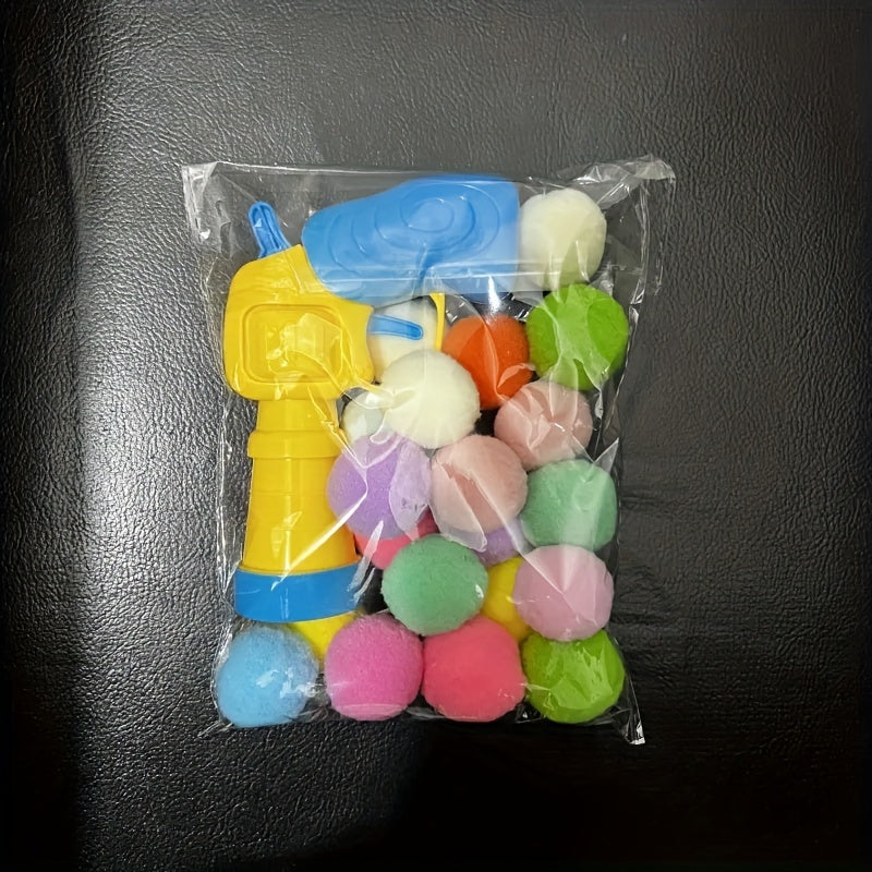 Interactive Cat Launcher Toy with 20 Plush Balls - Quiet, Fun Playtime for All Breeds of Cats & Dogs