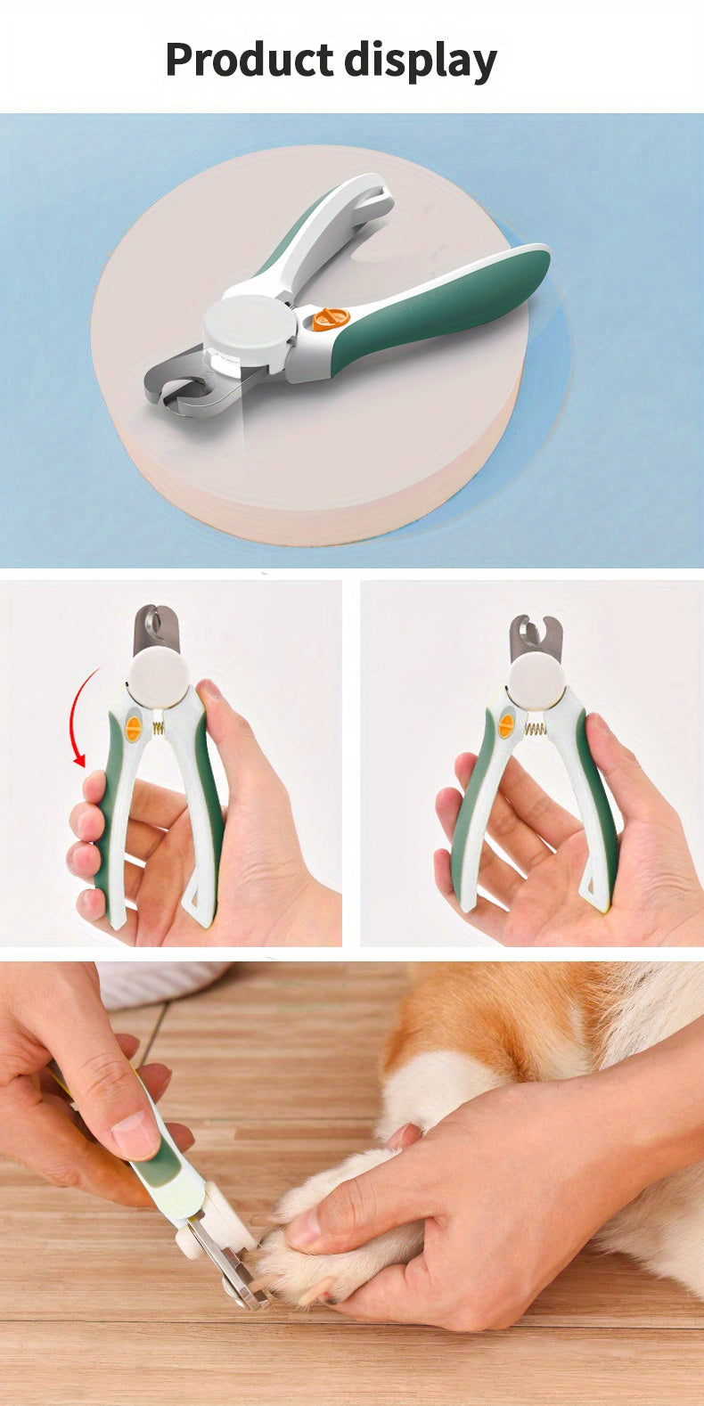Brighten Up Pet Grooming with LED Light Pet Nail Clipper - Perfect for Dogs & Cats!