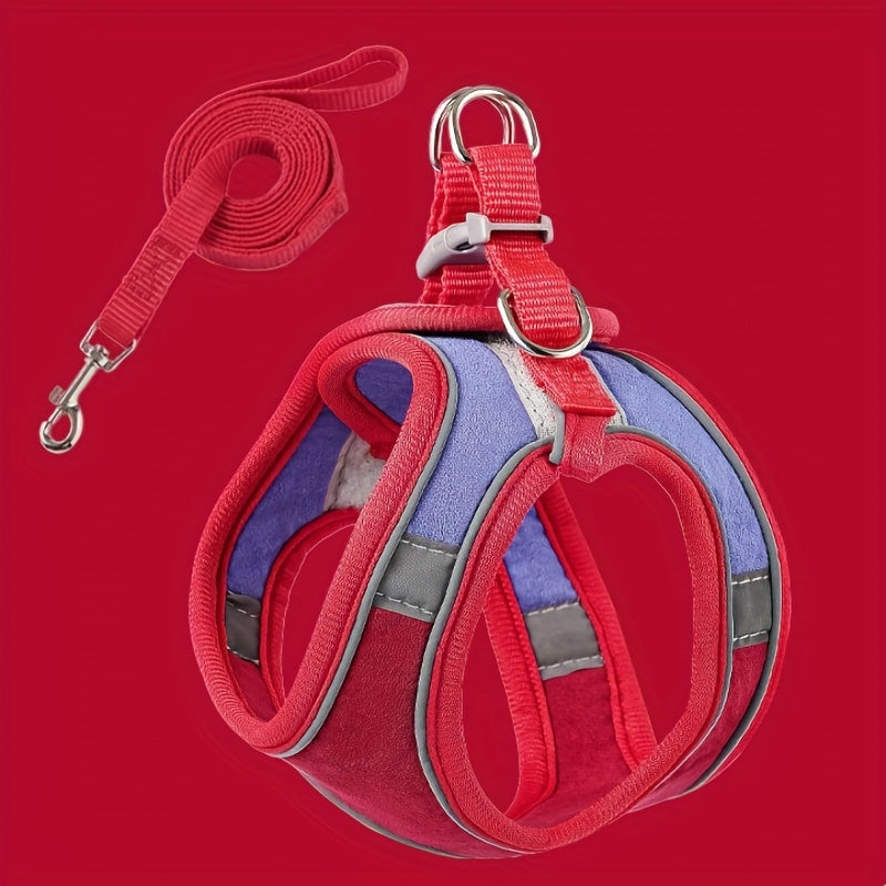 Ultimate Escape-Proof Cat Walking Harness Vest - Adjustable, Anti-Leak, Breathable, Reflective, Comfortable Design - Perfect for Outdoor Adventures with Your Furry Friend!