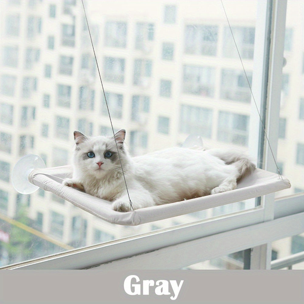 Ultra-Soft Cat Window Hammock Bed - Cozy Cloud-Like Perch for Feline Naptime - Securely Mounted, Enhances Cats View - Perfect Space-Saving Solution for Cat Lovers