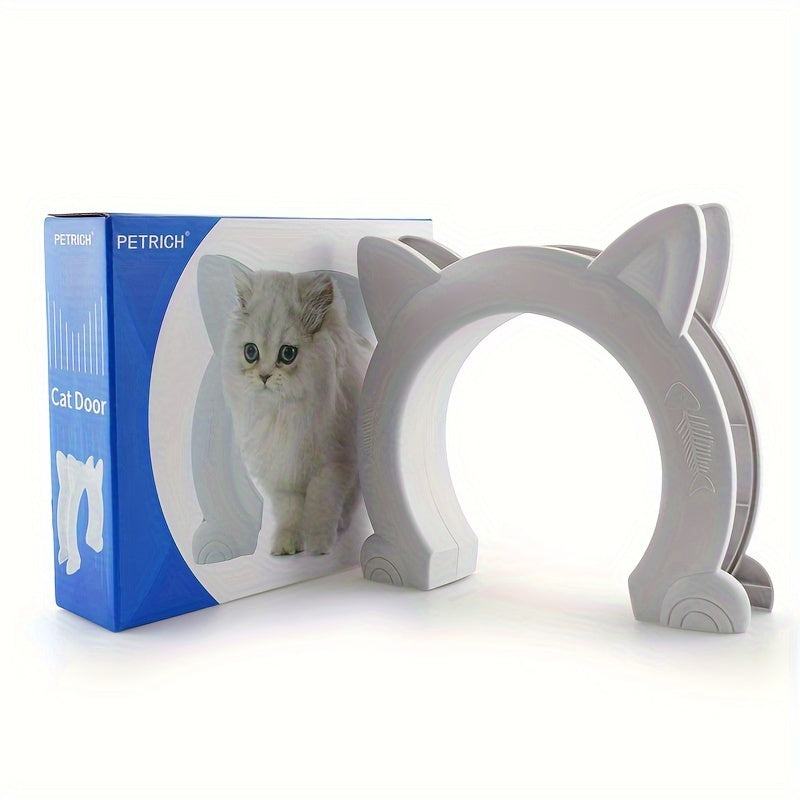 Small Pet Gate Door Kit - Direction Controllable, Accessible, and Durable ABS Plastic Toy for Pet Training, Dog and Cat Door Hole, Kitten-Friendly, Easy Installation