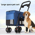 Breathable Mesh Pet Stroller with Sunroof - Durable Metal Frame, Foldable Design for Small to Large Dogs & Cats, Dog Stroller