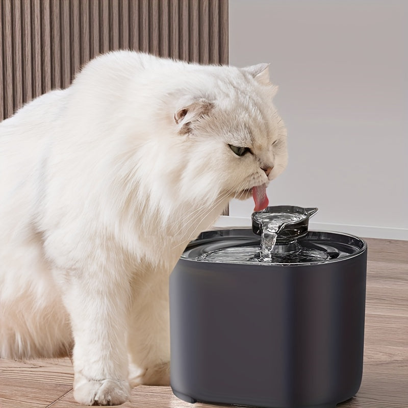 1pc 2.2L Pet Water Fountain - Automatic Water Dispenser For Cats And Dogs - Provides Fresh And Filtered Drinking Water, 8pcs Filter Replacements