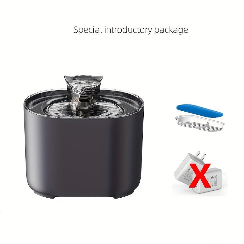 1pc 2.2L Pet Water Fountain - Automatic Water Dispenser For Cats And Dogs - Provides Fresh And Filtered Drinking Water, 8pcs Filter Replacements