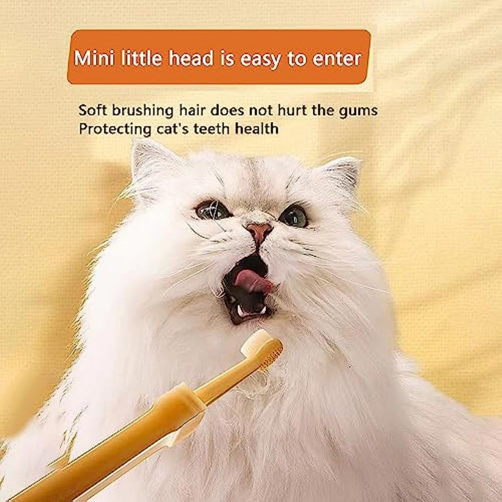 2Pcs Small Dog & Cat Toothbrush Kit With Storage Box, Soft Silicone Cat Dog Tooth Brushing Kit, Tongue Cleaner For Pet Tooth Brushing