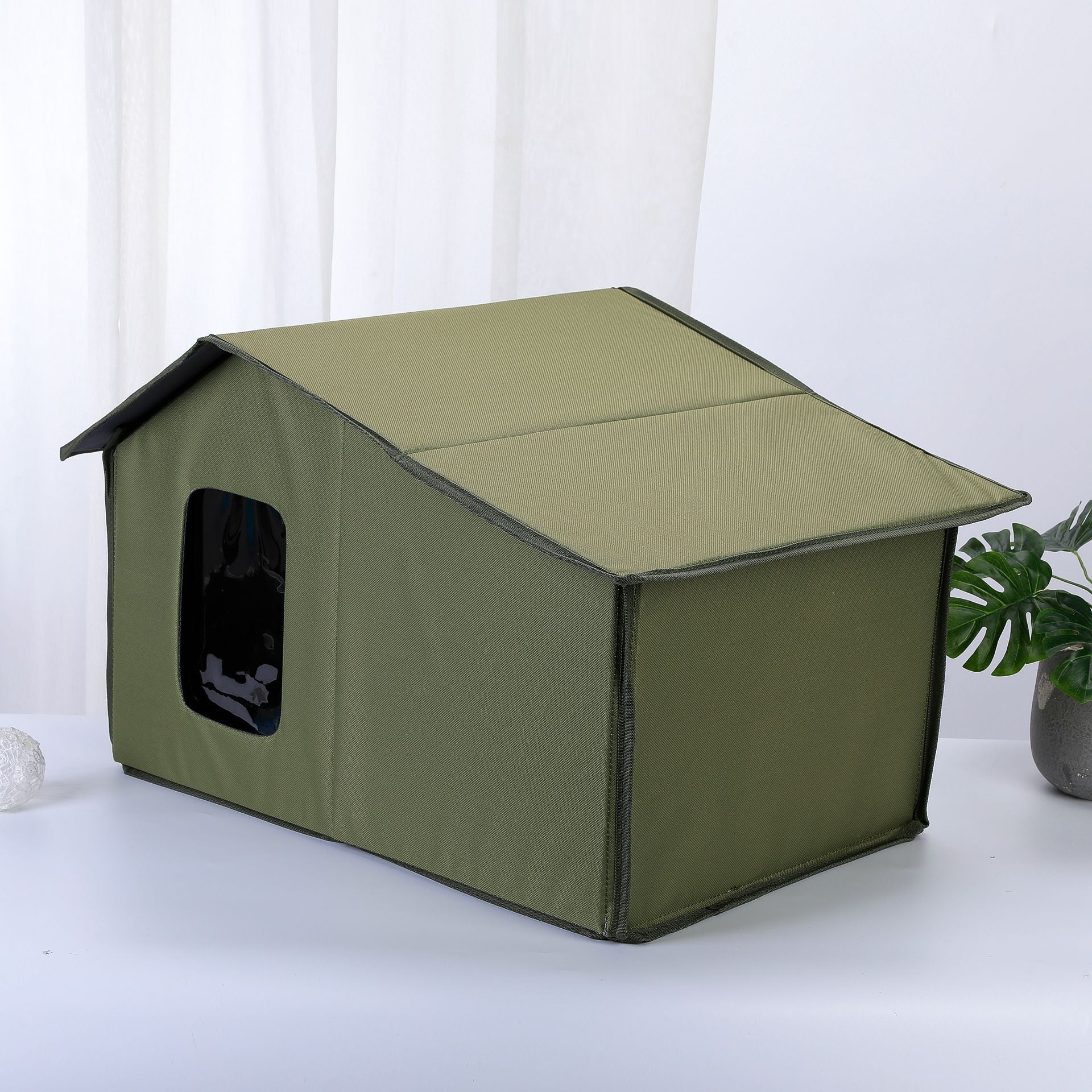 Premium Waterproof Outdoor Cat House - All Seasons Warm Shelter, Detachable & Washable for Easy Cleaning, Perfect Year-Round Comfort for Your Feline Friend