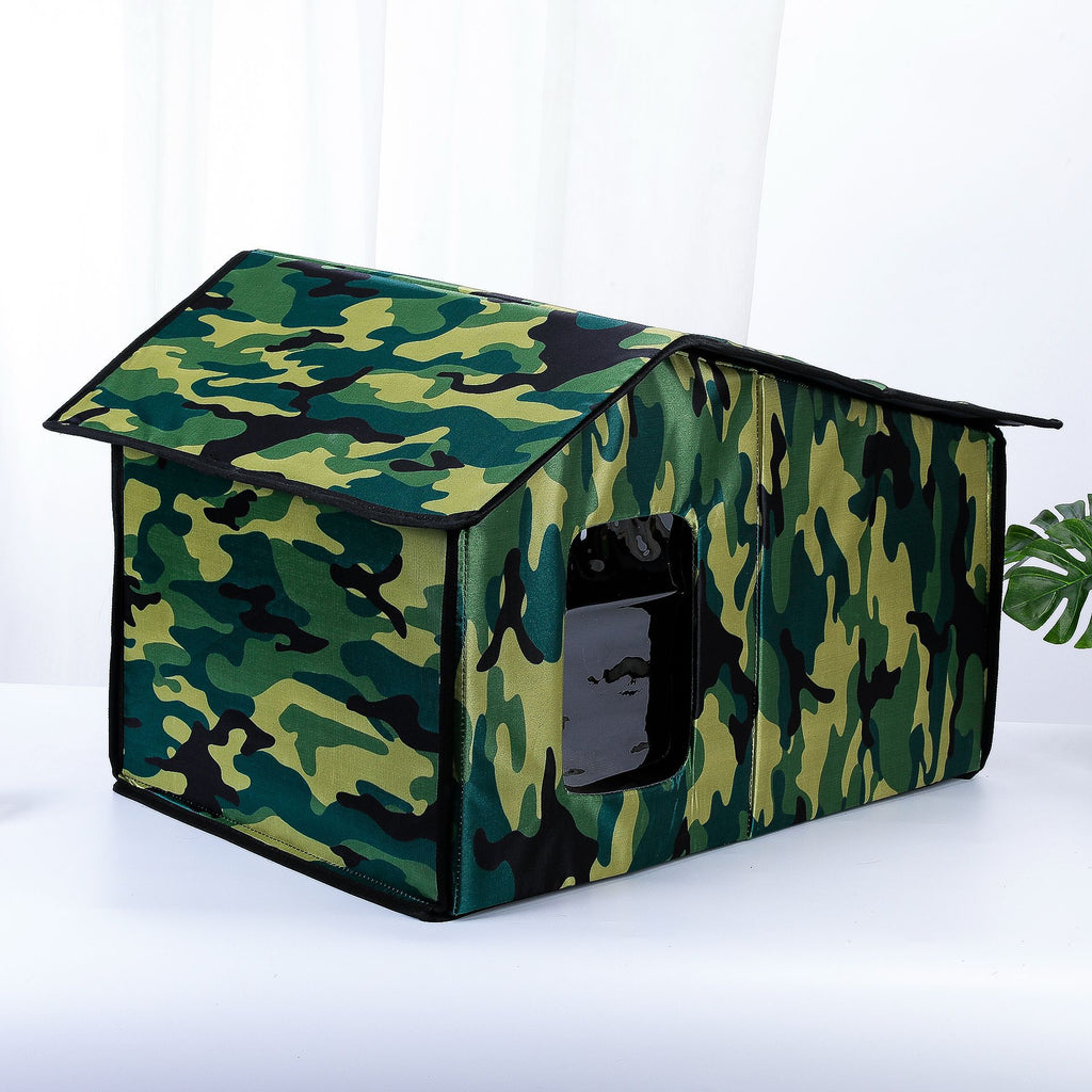 Premium Waterproof Outdoor Cat House - All Seasons Warm Shelter, Detachable & Washable for Easy Cleaning, Perfect Year-Round Comfort for Your Feline Friend