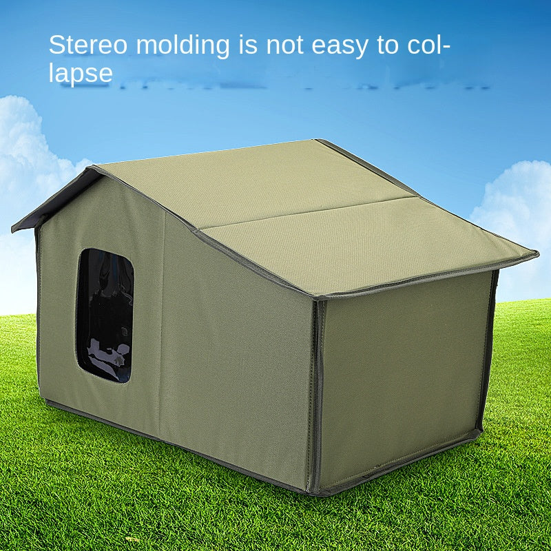 Premium Waterproof Outdoor Cat House - All Seasons Warm Shelter, Detachable & Washable for Easy Cleaning, Perfect Year-Round Comfort for Your Feline Friend