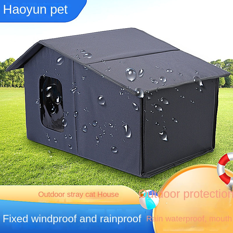 Premium Waterproof Outdoor Cat House - All Seasons Warm Shelter, Detachable & Washable for Easy Cleaning, Perfect Year-Round Comfort for Your Feline Friend