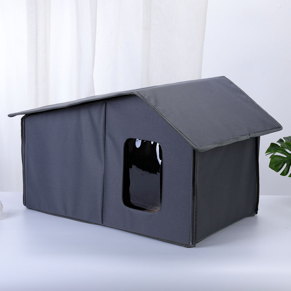 Premium Waterproof Outdoor Cat House - All Seasons Warm Shelter, Detachable & Washable for Easy Cleaning, Perfect Year-Round Comfort for Your Feline Friend