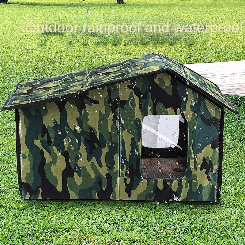 Premium Waterproof Outdoor Cat House - All Seasons Warm Shelter, Detachable & Washable for Easy Cleaning, Perfect Year-Round Comfort for Your Feline Friend