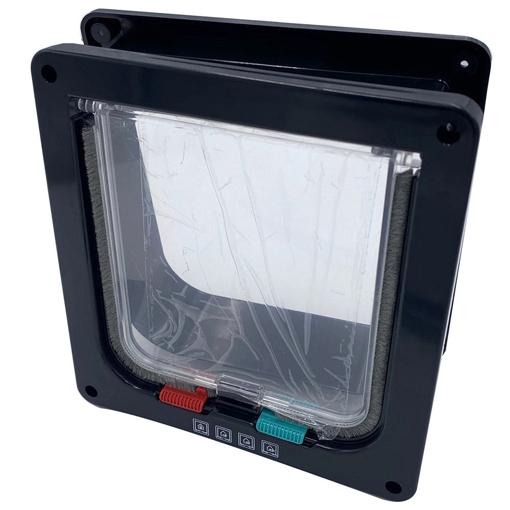 4 Way Security Lock Cat Flap Door, ABS Plastic Small Pet Gate Door Kit for Dog, Cats, Kitten
