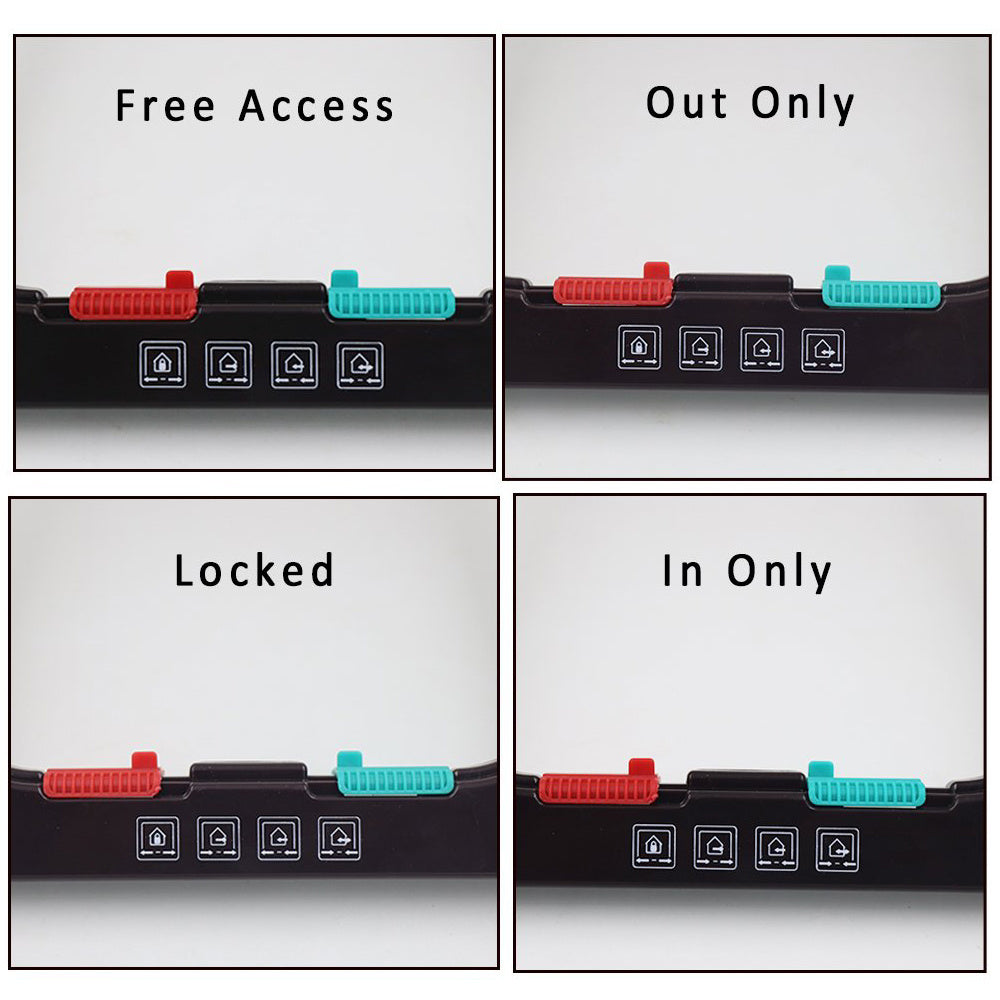4 Way Security Lock Cat Flap Door, ABS Plastic Small Pet Gate Door Kit for Dog, Cats, Kitten