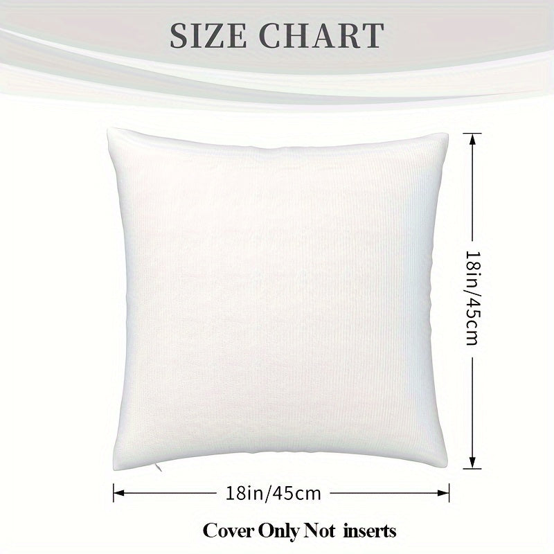 1pc Cute Cat Art With Glasses Throw Pillow Case, Soft Cotton Canvas Home Decorative Cushion Cover For Sofa And Bed One Side Print 18x18inch