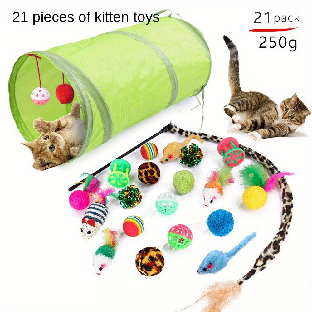 21pcs Cat Aisle Cuddle Stick Plush Mouse Toy To Add Fun To Your Kitten To Add Christmas Atmosphere