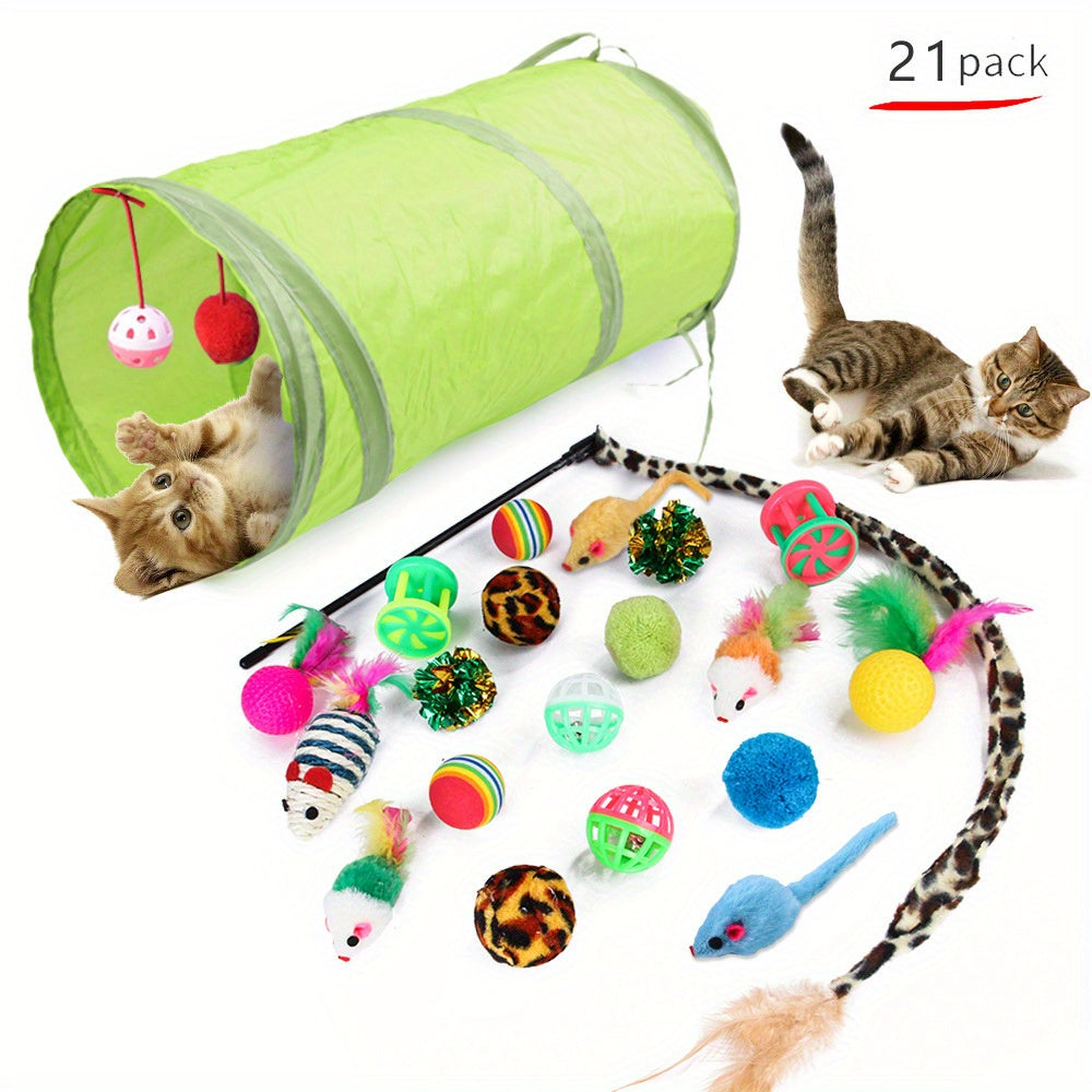 21pcs Cat Aisle Cuddle Stick Plush Mouse Toy To Add Fun To Your Kitten To Add Christmas Atmosphere