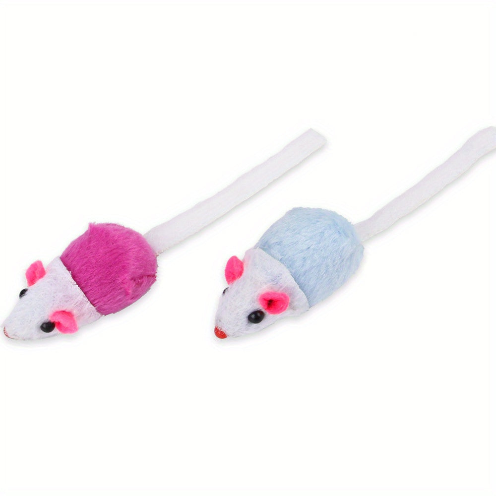 21pcs Cat Aisle Cuddle Stick Plush Mouse Toy To Add Fun To Your Kitten To Add Christmas Atmosphere