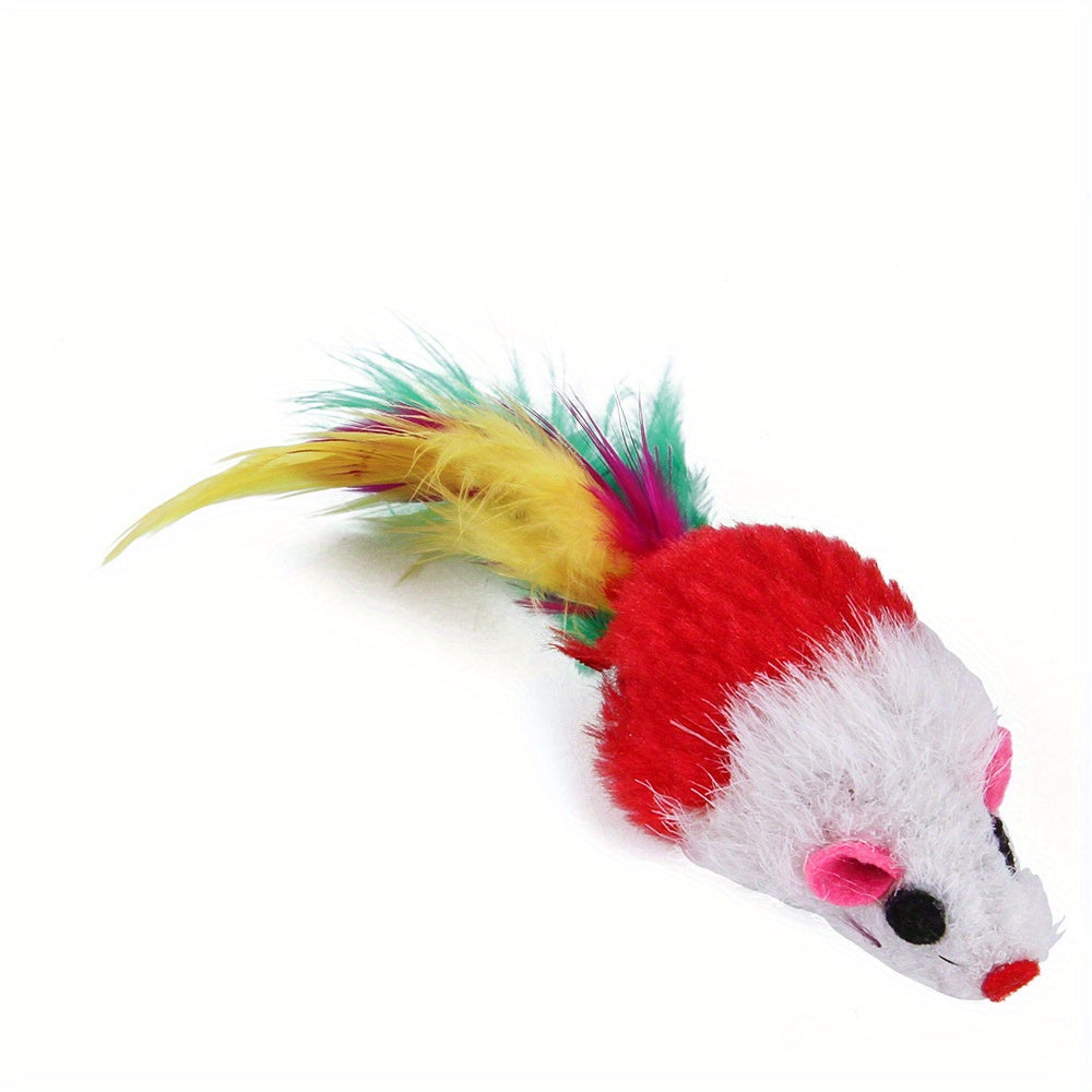 21pcs Cat Aisle Cuddle Stick Plush Mouse Toy To Add Fun To Your Kitten To Add Christmas Atmosphere