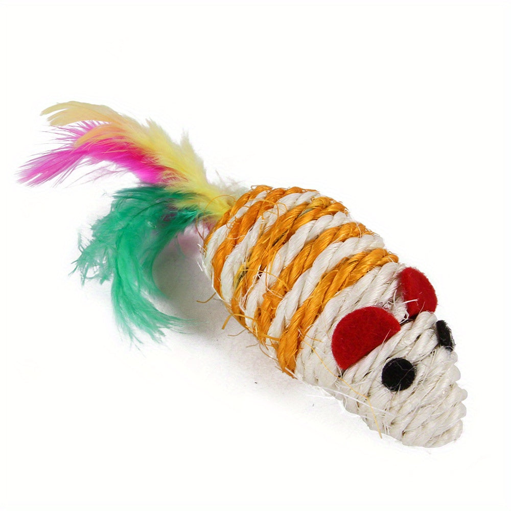 21pcs Cat Aisle Cuddle Stick Plush Mouse Toy To Add Fun To Your Kitten To Add Christmas Atmosphere