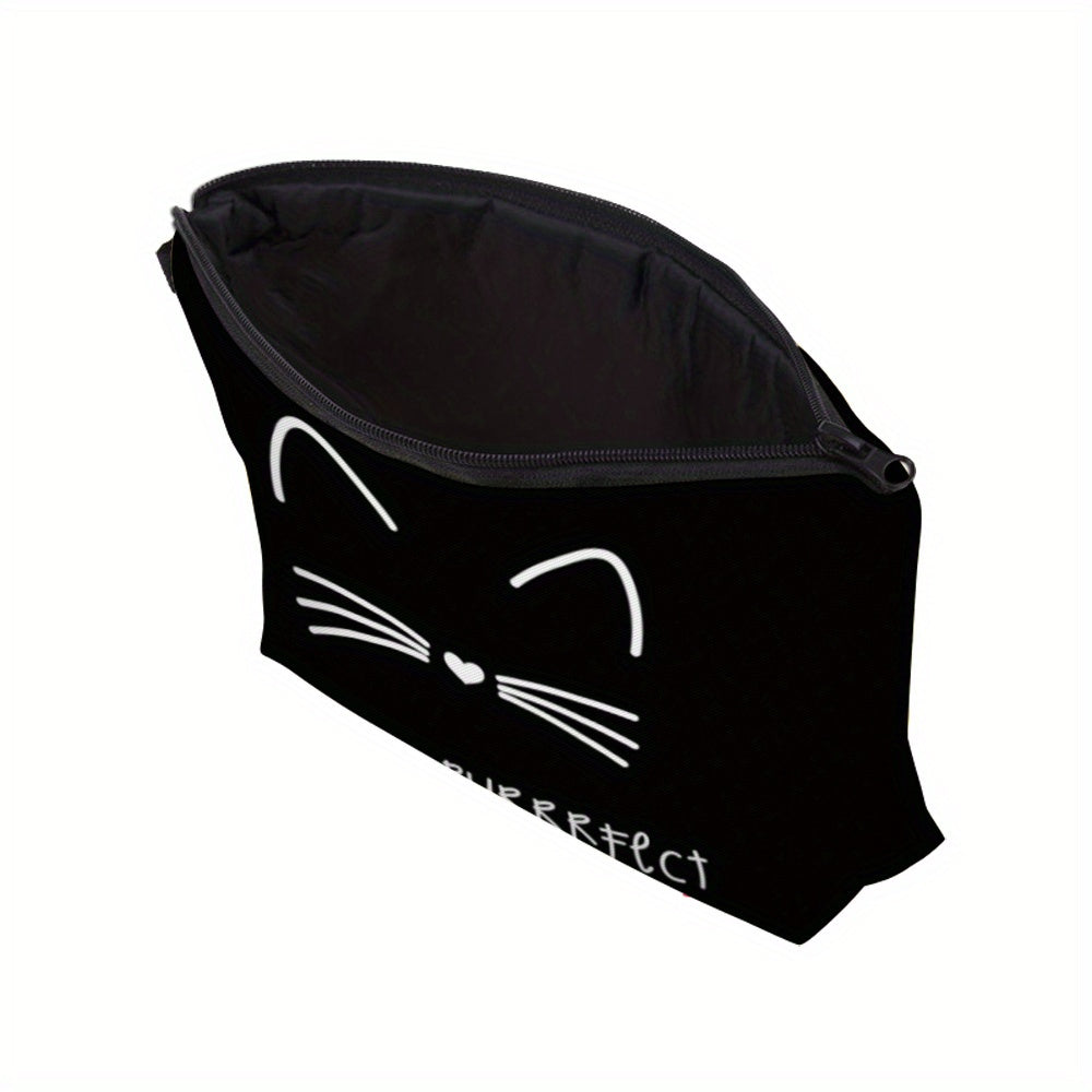 Small Makeup Bag Cat Printed Cosmetic Bag For Purse Women Zipper Pouch Organizer Bag Great Gift For   Cat Lovers