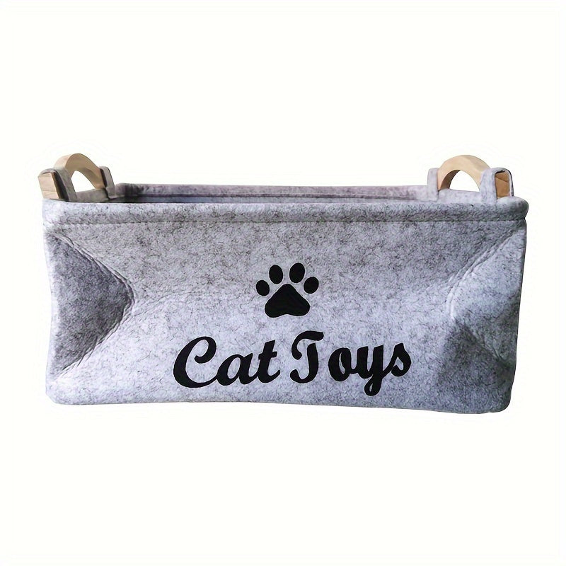 Collapsible Pet Toy Storage Basket - Perfect For Cats & Dogs!