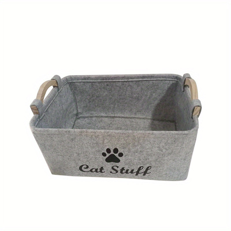 Collapsible Pet Toy Storage Basket - Perfect For Cats & Dogs!