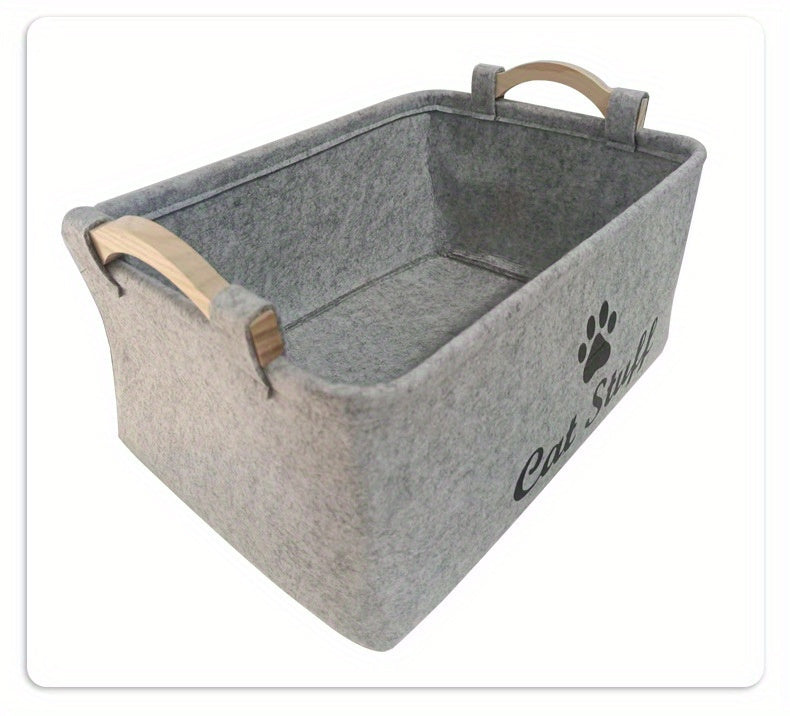 Collapsible Pet Toy Storage Basket - Perfect For Cats & Dogs!
