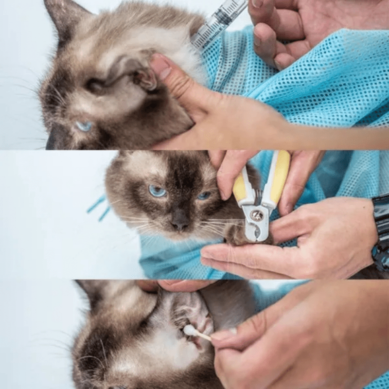 Cat Bath Grooming Bag - Keep Your Cat Clean & Comfortable, Prevent Scratches - Soft, Quick Wrap Design for Easy Bath Time - Bathing Aid for Kittens & Adult Cats - Pet Grooming Accessory, Bath Accessories, Soft Fabric Material