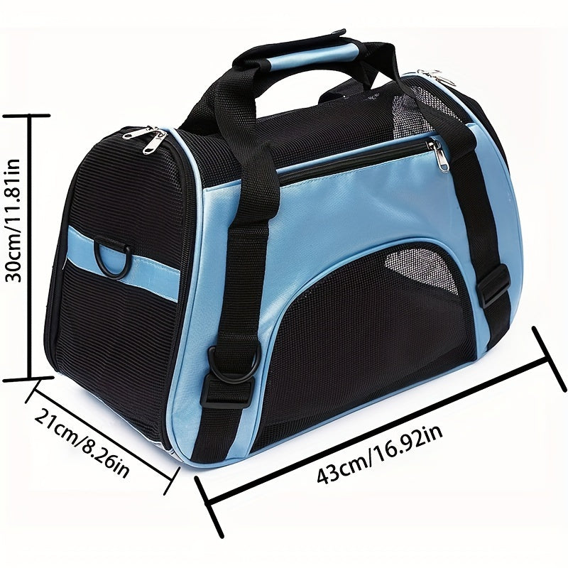 Portable Pet Carrier For Cats And Dogs - Airline Approved, Foldable And Convenient - Ideal For Travel And Outdoor Activities