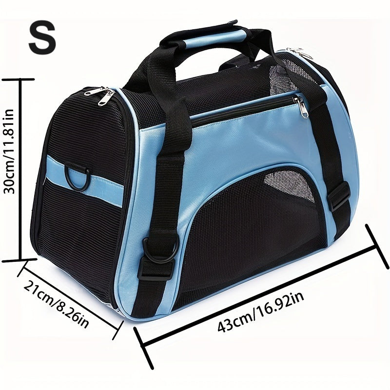 Portable Pet Carrier For Cats And Dogs - Airline Approved, Foldable And Convenient - Ideal For Travel And Outdoor Activities