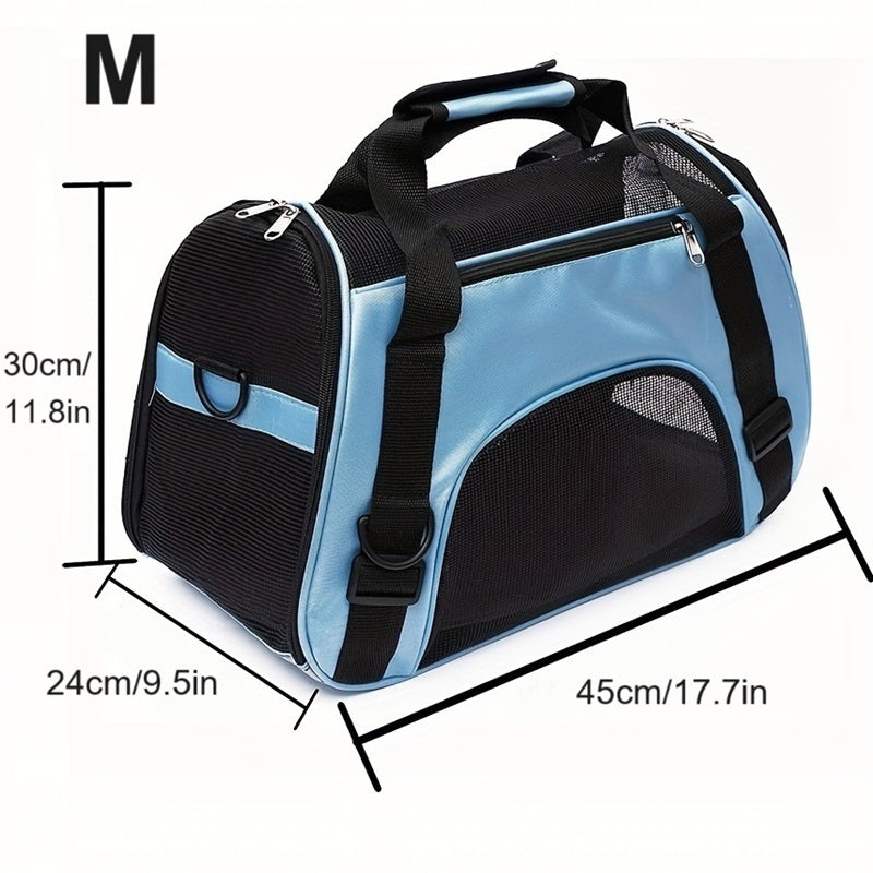 Portable Pet Carrier For Cats And Dogs - Airline Approved, Foldable And Convenient - Ideal For Travel And Outdoor Activities