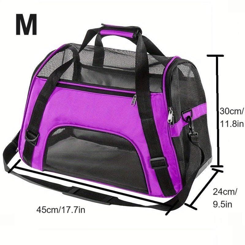 Portable Pet Carrier For Cats And Dogs - Airline Approved, Foldable And Convenient - Ideal For Travel And Outdoor Activities