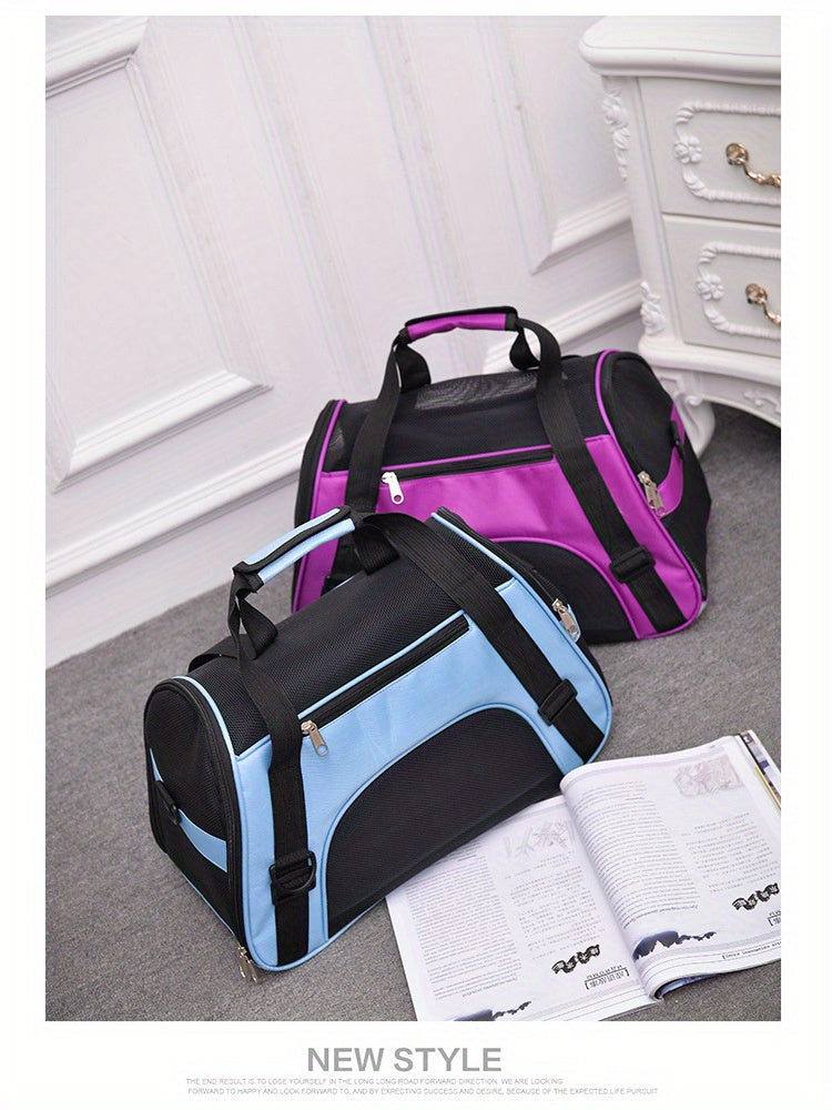 Portable Pet Carrier For Cats And Dogs - Airline Approved, Foldable And Convenient - Ideal For Travel And Outdoor Activities