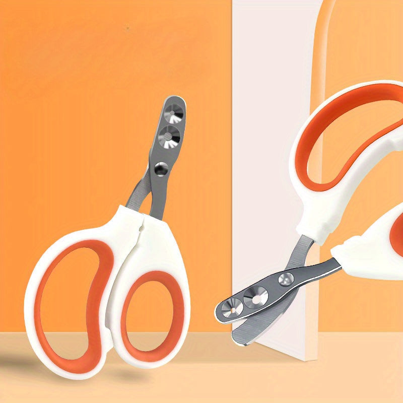 1pc Stainless Steel Cat Nail Clipper Scissors with Double Hole for Safe and Easy Trimming, Professional Grooming Grinding Tool for Healthy Paws