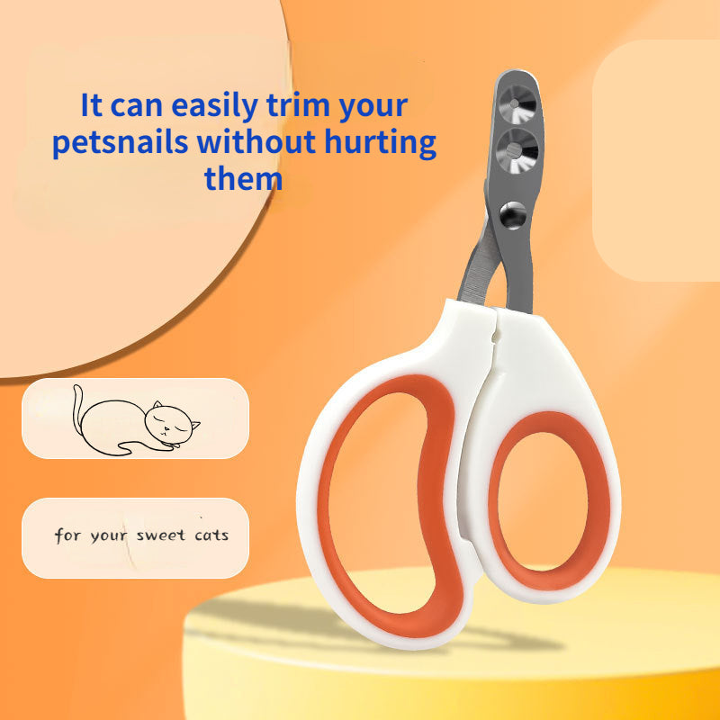 1pc Stainless Steel Cat Nail Clipper Scissors with Double Hole for Safe and Easy Trimming, Professional Grooming Grinding Tool for Healthy Paws