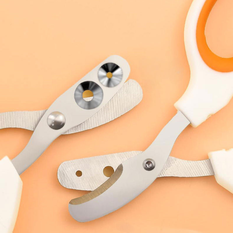 1pc Stainless Steel Cat Nail Clipper Scissors with Double Hole for Safe and Easy Trimming, Professional Grooming Grinding Tool for Healthy Paws