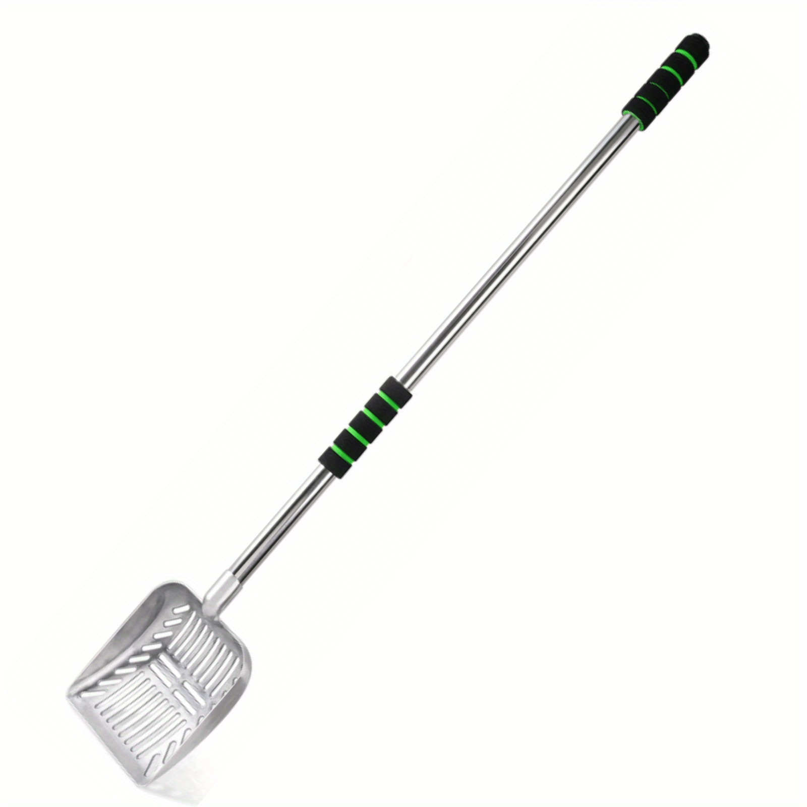 1pc Premium Adjustable Cat Litter Scoop - Ergonomic Long Handle & Rust-Proof Stainless Steel Shovel, Effortlessly Detachable for Easy Waste Cleaning - Durable, User-Friendly Design
