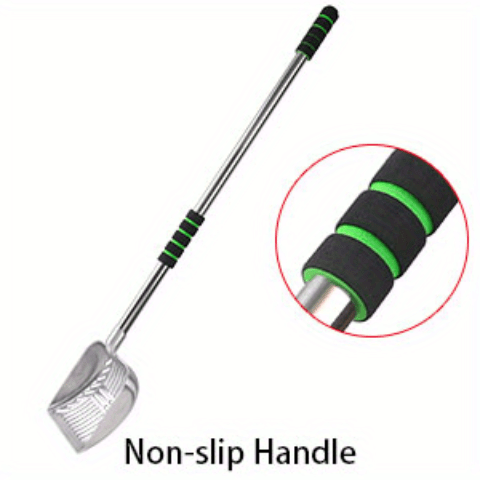 1pc Premium Adjustable Cat Litter Scoop - Ergonomic Long Handle & Rust-Proof Stainless Steel Shovel, Effortlessly Detachable for Easy Waste Cleaning - Durable, User-Friendly Design